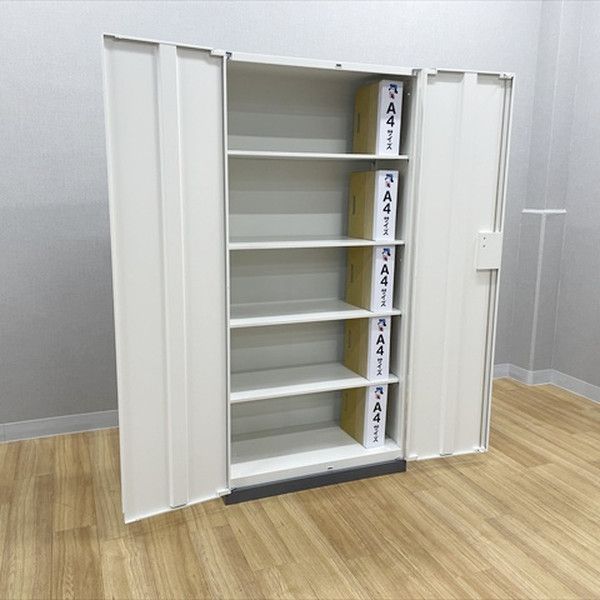 ライオン事務器 両開き書庫 ロング スチールキャビネット 幅900 高1860