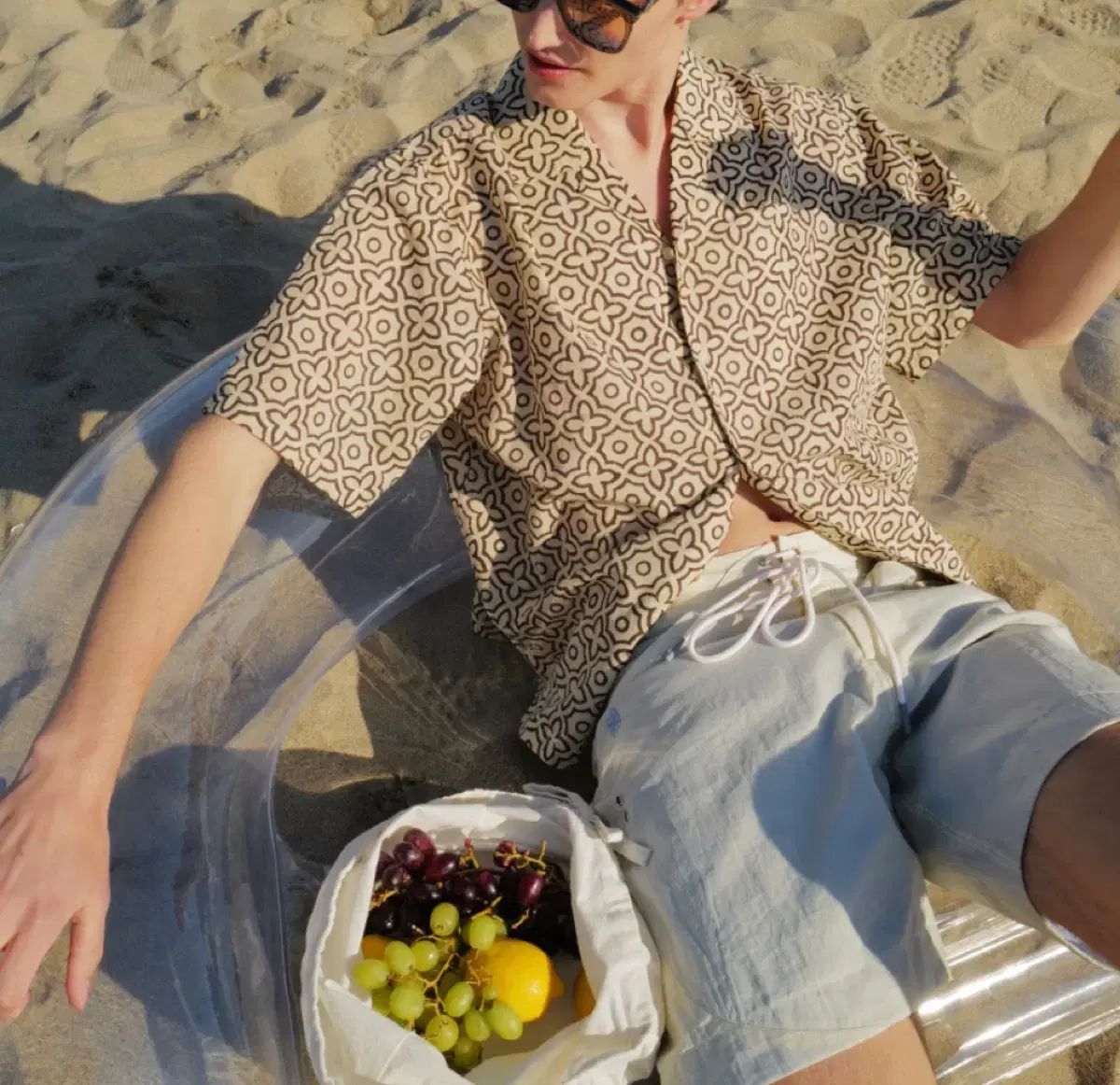 のみ在庫処分 セター ツートン スイム ショーツ アイボリーS