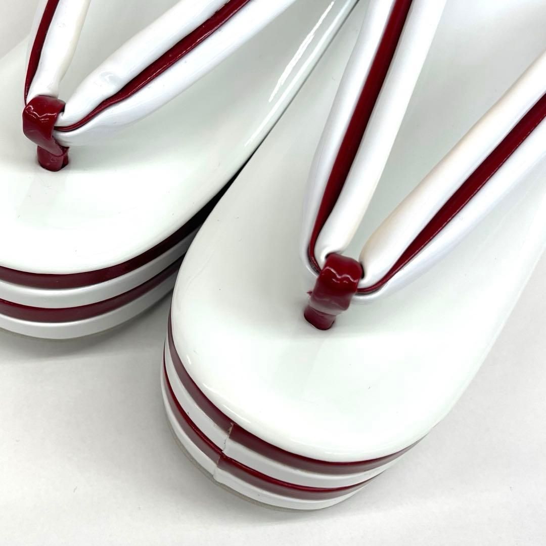 着物と帯 時流 Z 25978 t◆ 草履◆4段 Sサイズ 白×赤