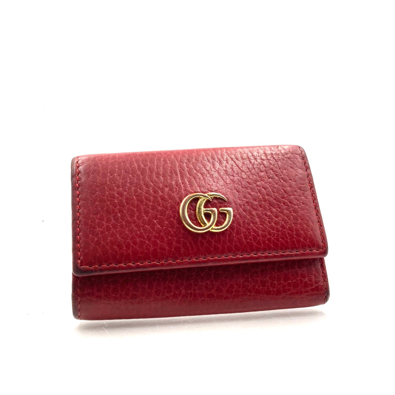 GUCCI グッチ GGマーモント キーケース 6連(キー金具1つ欠品) レザー