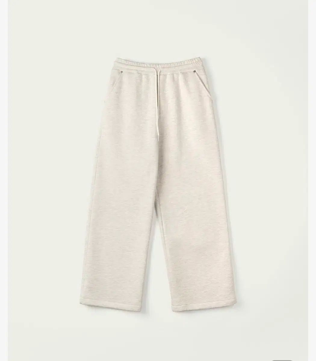 トゥーアベ ワッフル フリース スウェットパンツ オートミール