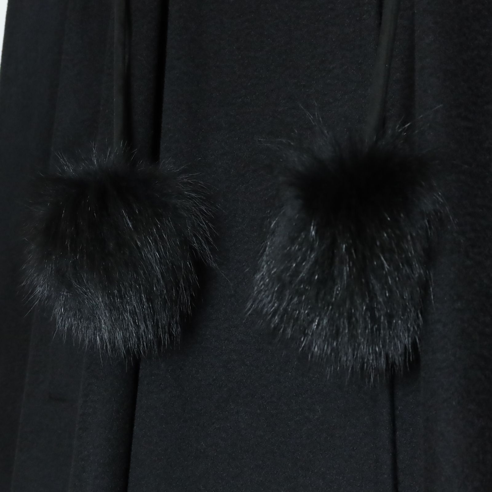 美品】レリアン☆ フォックスファーのティペット付き♪ウール100コート