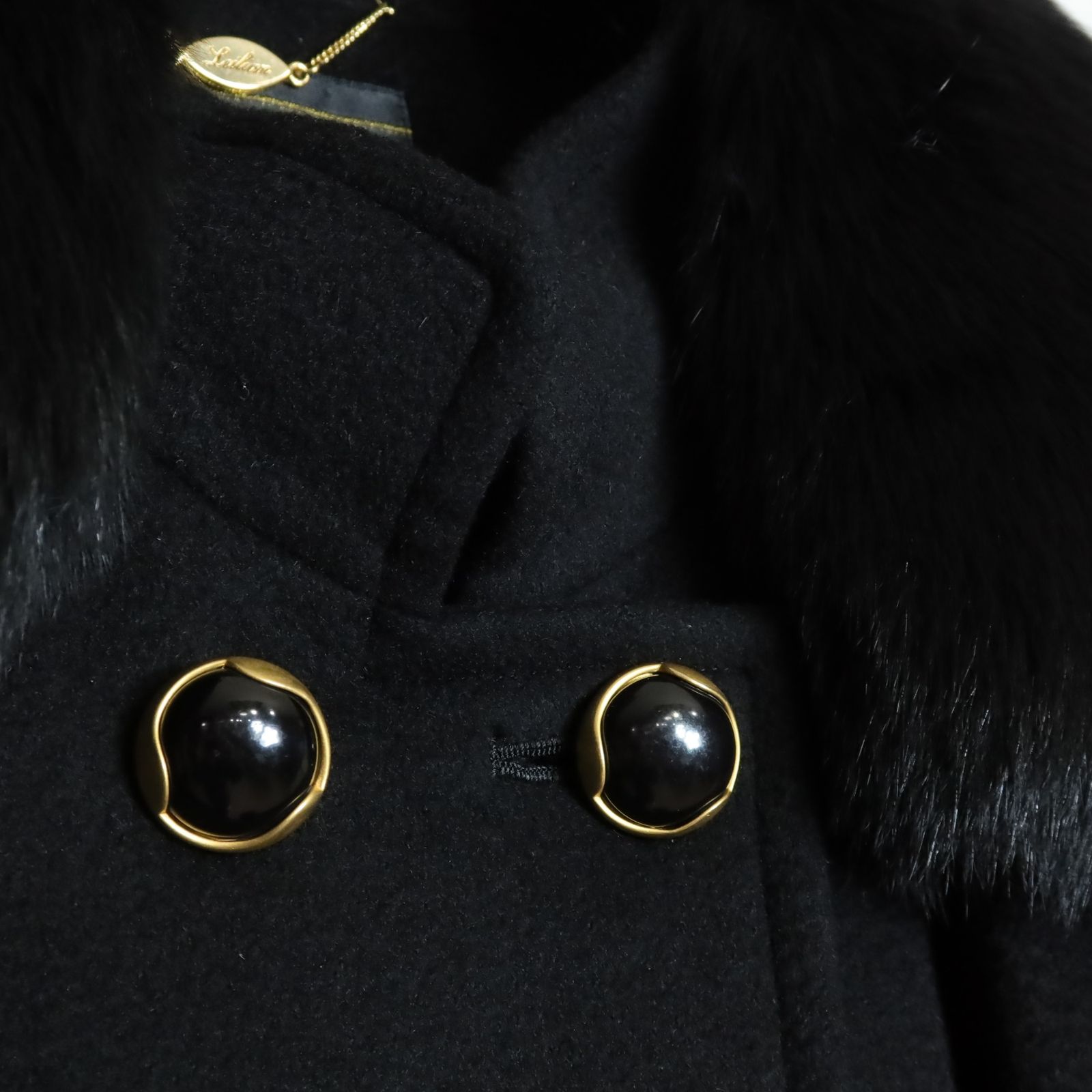 レリアン 黒 L コート フォックスファー Leilian(レリアン) コート