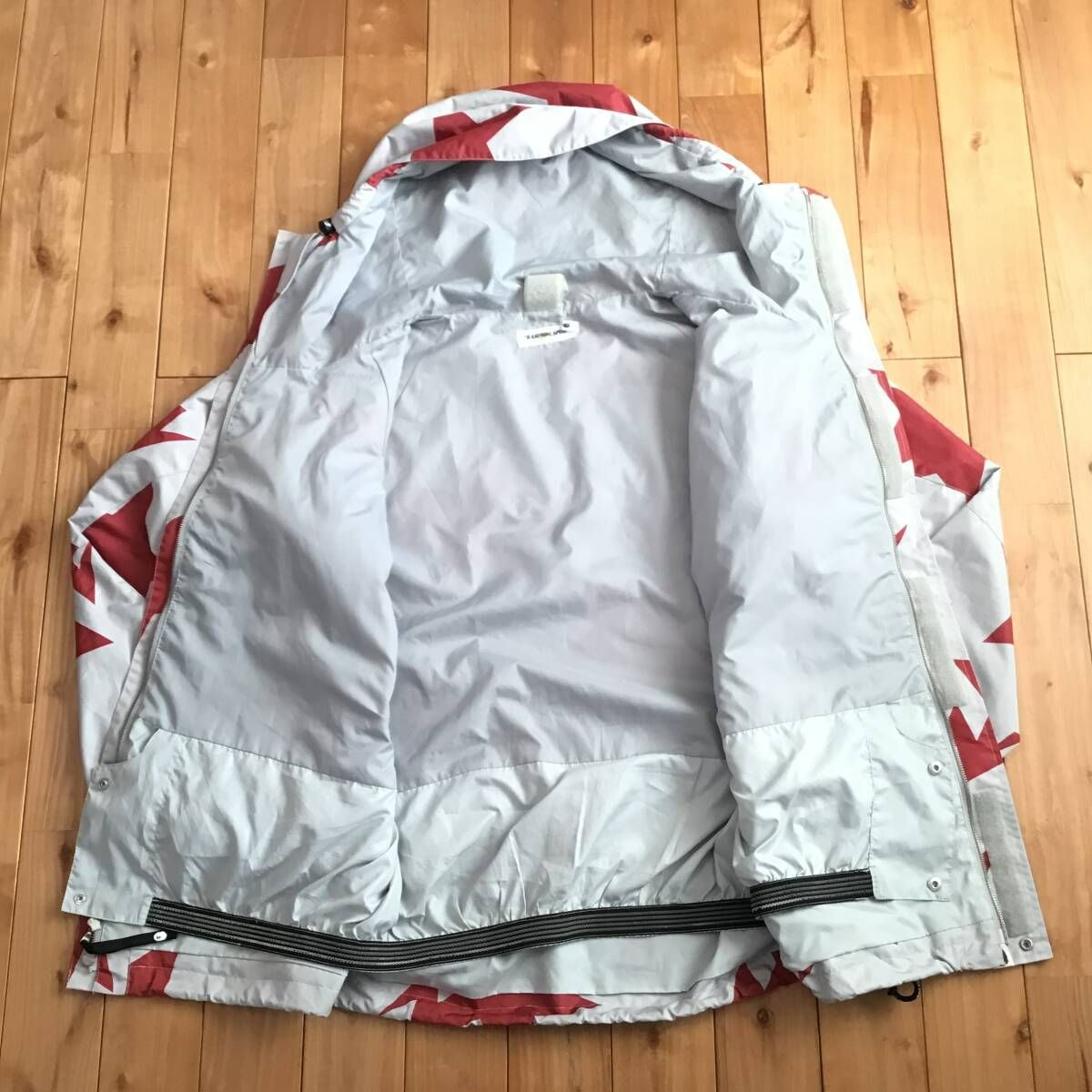 BAPE STA スノボジャケット Lサイズ a bathing ape STAR snowboard jacket BAPESTA エイプ ベイプ アベイシングエイプ スター NIGO owi 2647 リブ編み マウンテンパーカー 