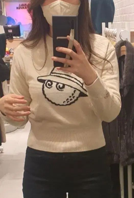 マルボンゴルフ 防風 ウール100 クロップド セーター