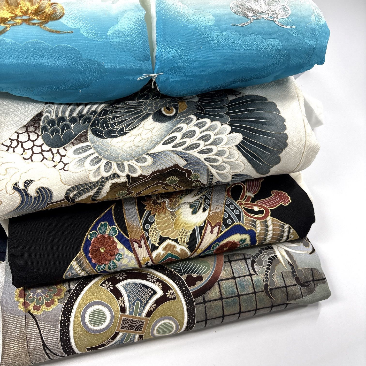 男児 着物 4枚 着物まとめ売り 同梱購入歓迎 リメイク用 着付け練習用