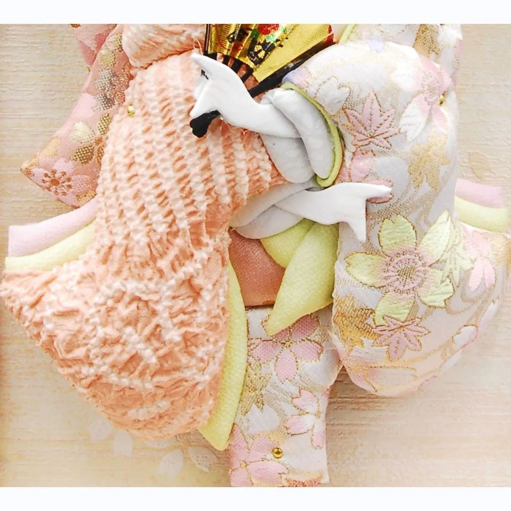  9号 金襴鹿の子絞り振袖押絵羽子板 額飾 屋台 羽子板 正月