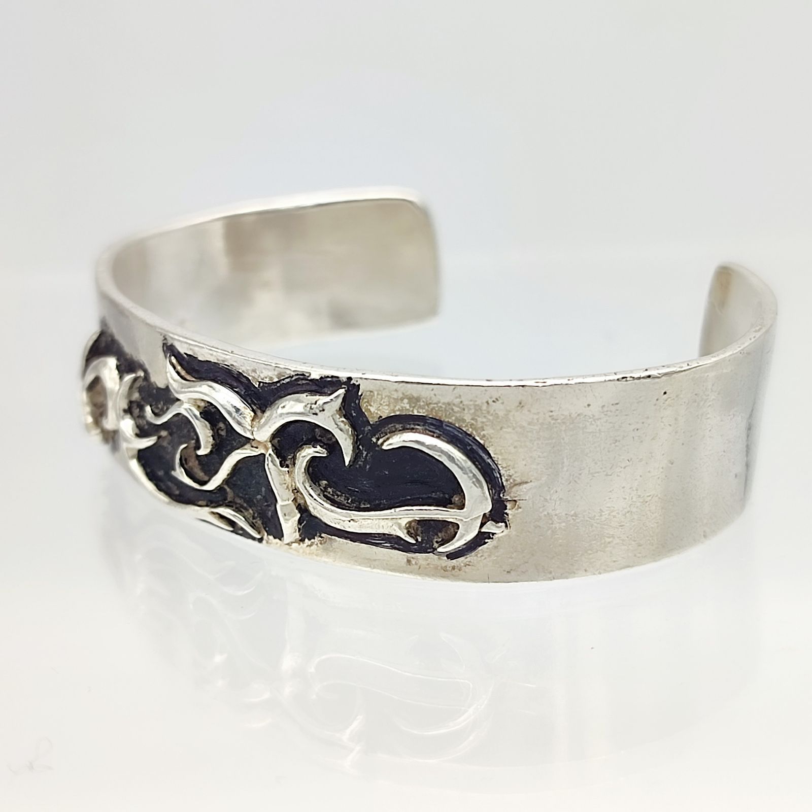 デザインバングル カフ SILVER シルバー925 38.1g トライバル - メルカリ