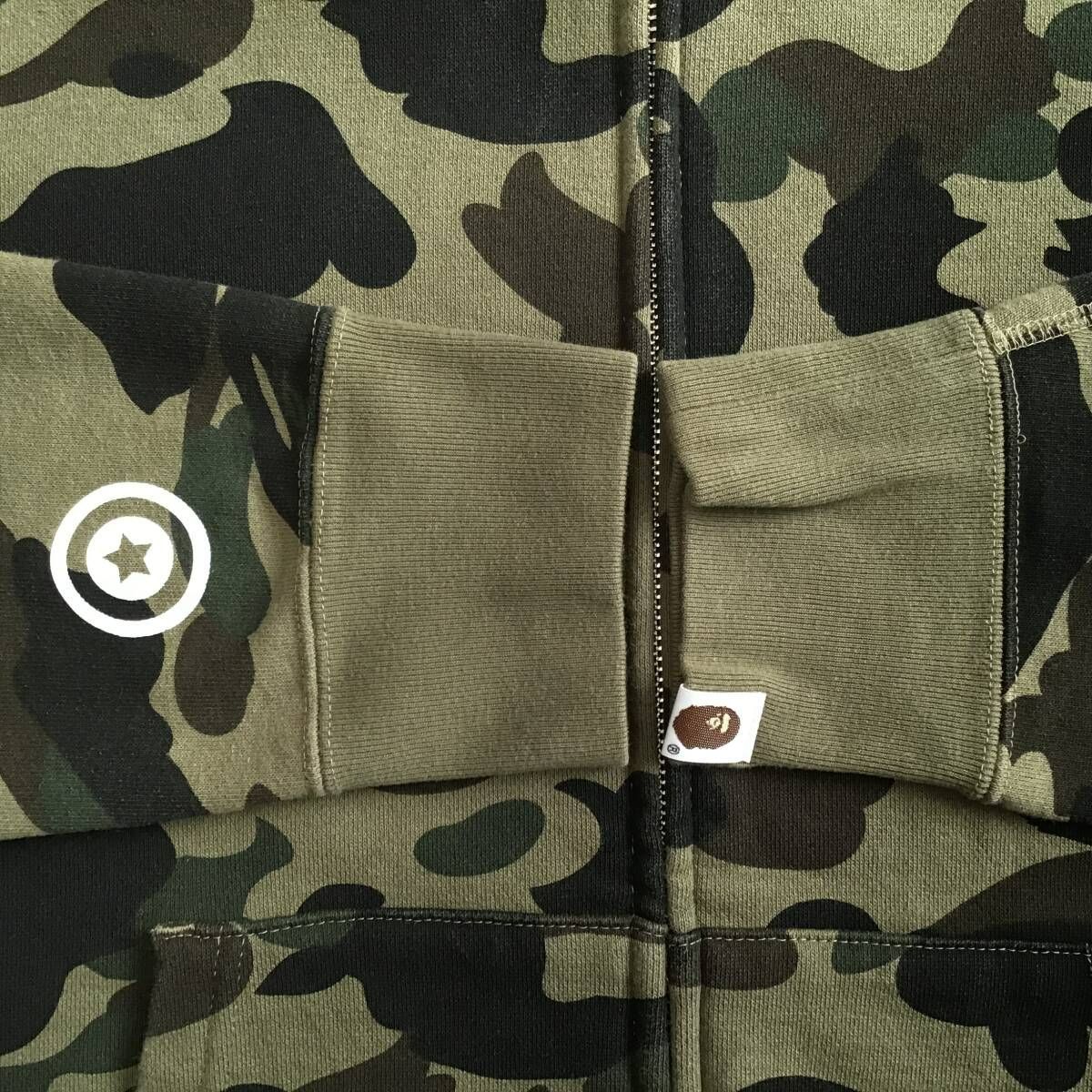 1st camo green シャーク パーカー Mサイズ shark full zip hoodie a