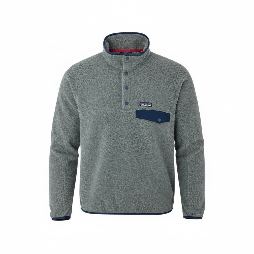 21 L 9 patagonia パタゴニア ライトウェイト シンチラ スナップT プルオーバー フリース バイカラー メンズ アウトドア XS グレー ネイビー ポリエステル100％u 02 t