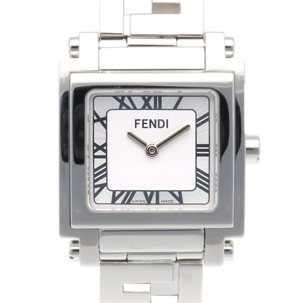 フェンディ クアドロ 腕時計 時計 ステンレススチール 6000 L クオーツ 磨き直し済 レディース 1年保証 FENDI