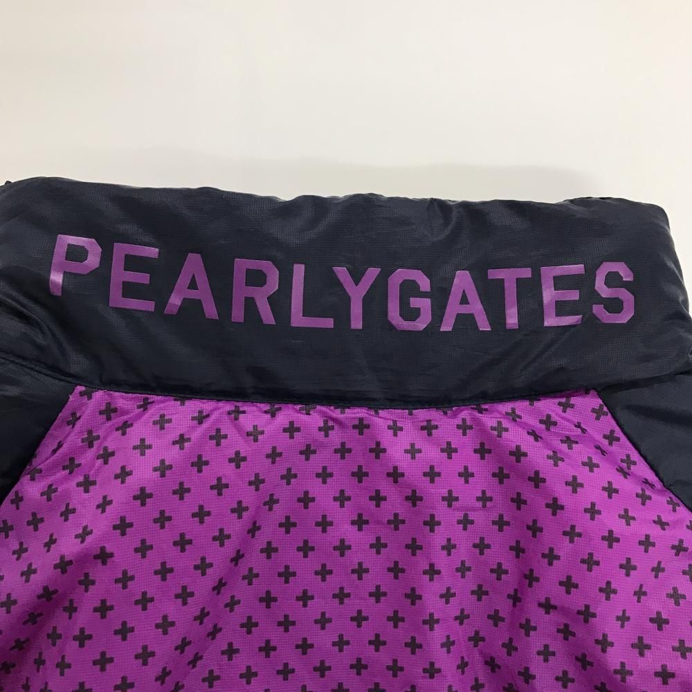 PEARLY GATES ゴルフ用ジャケット 紫 超美品】パーリーゲイツ ダウンジャケット ピンクパープル×ネイビー