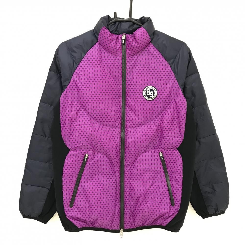 超美品】パーリーゲイツ ダウンジャケット ピンクパープル×ネイビー