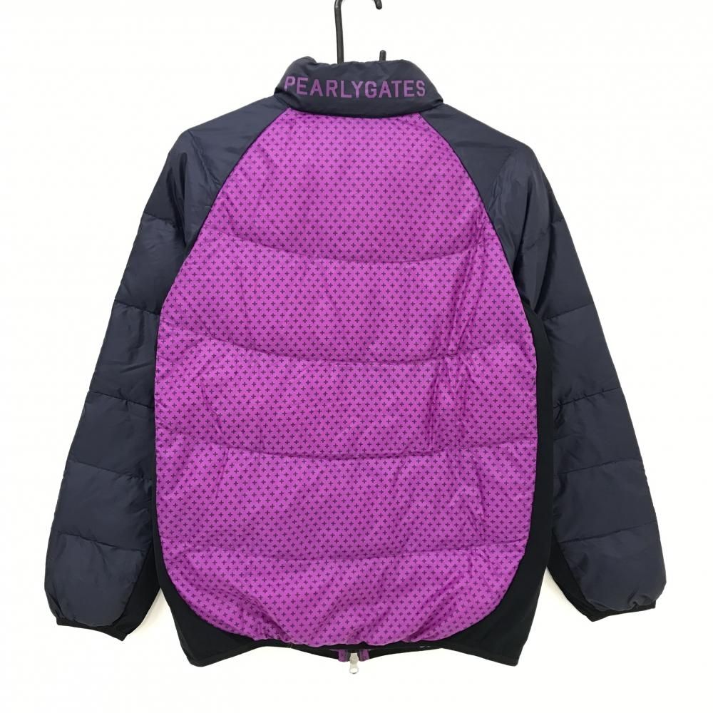 超美品】パーリーゲイツ ダウンジャケット ピンクパープル×ネイビー