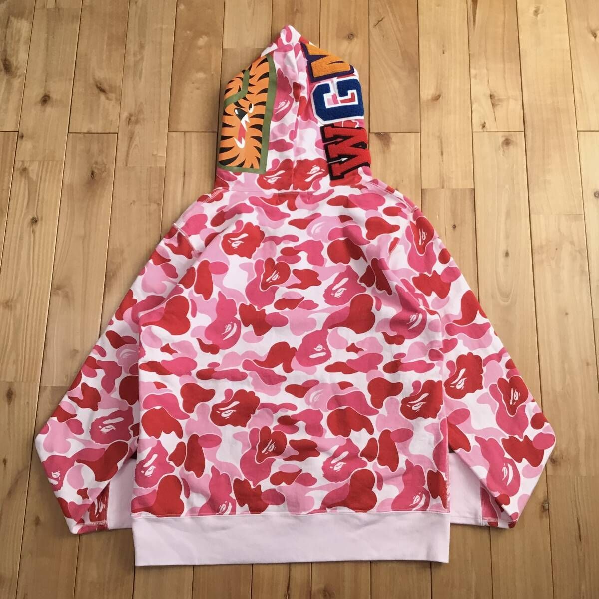 ABC Camo Pink ハーフジップ シャーク パーカー Sサイズ shark half