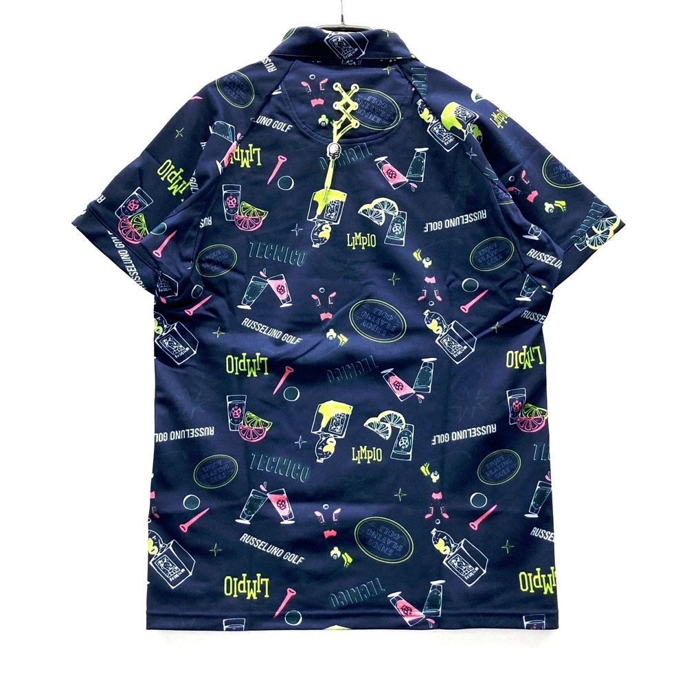 ラッセルノ　ポロシャツ　4 ネイビー　ルチャ Russeluno（ラッセルノ） 【超美品】ラッセルノ 半袖ポロシャツ