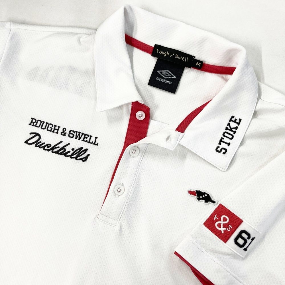 サイズ：M ROUGH&SWELL ラフアンドスウェル ×UMBRO 半袖ポロシャツ