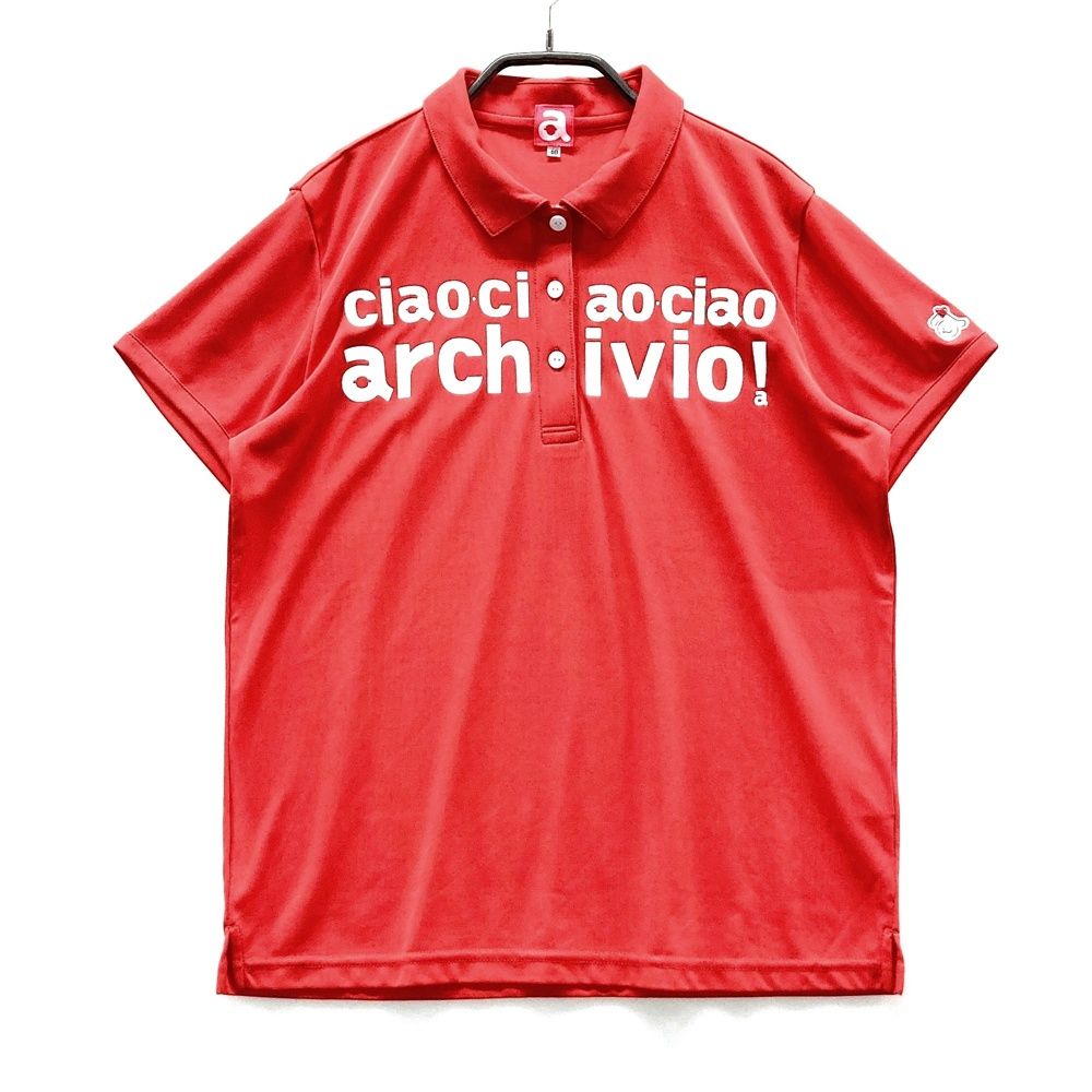 サイズ：40 ARCHIVIO アルチビオ 半袖ポロシャツ レッド系