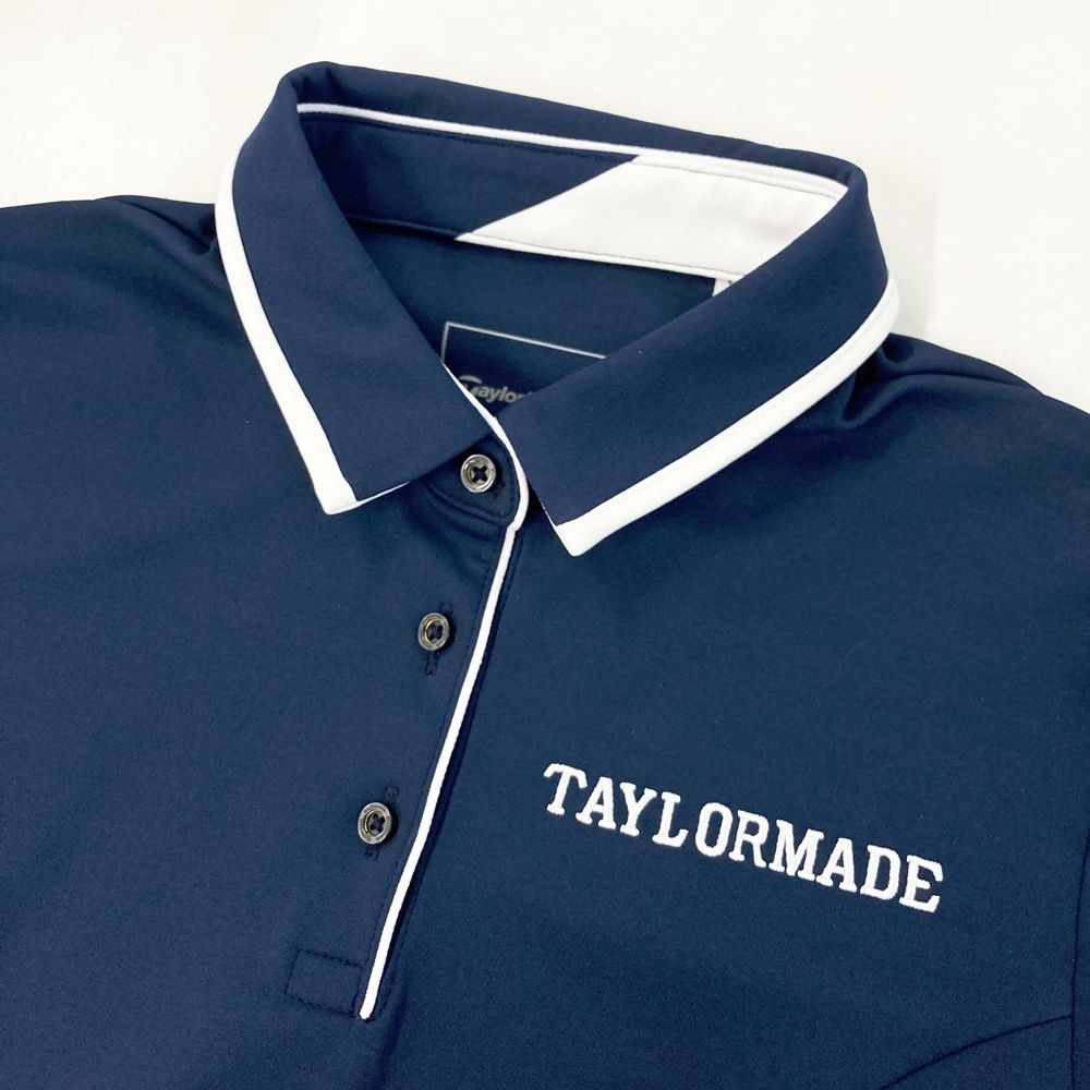 サイズ：L TAYLOR MADE テーラーメイド 半袖ポロシャツ ネイビー系