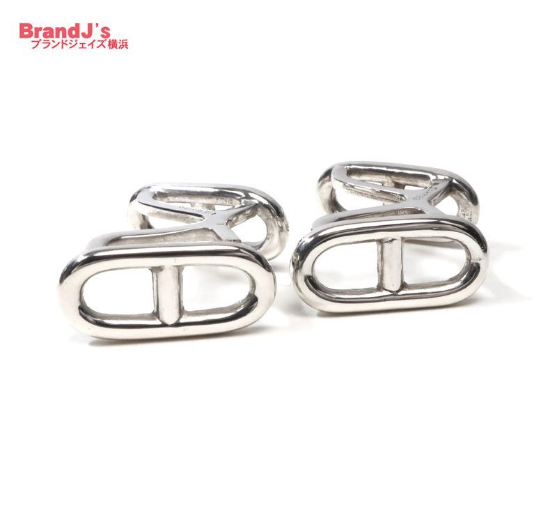 エルメス シェーヌダンクル カフス カフリンクス ヴィンテージ 925 シルバー HERMES |34171