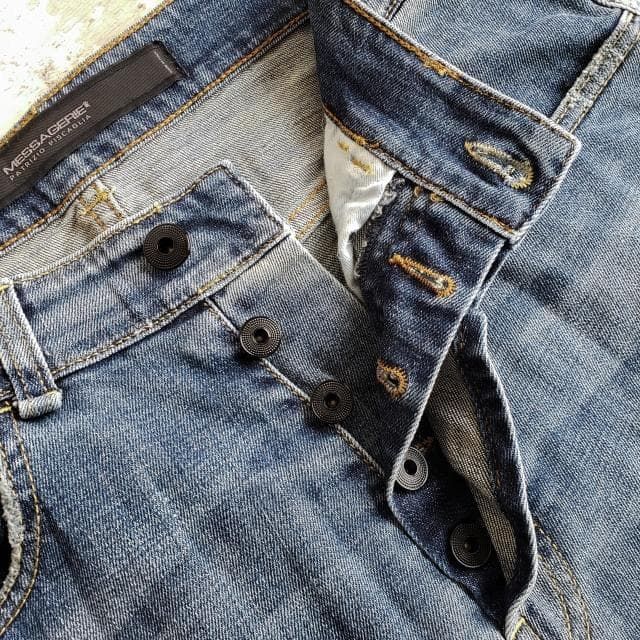 メッサジェリエ ☆ ダメージ加工 デニム パンツ 30 伊製 イタリア製
