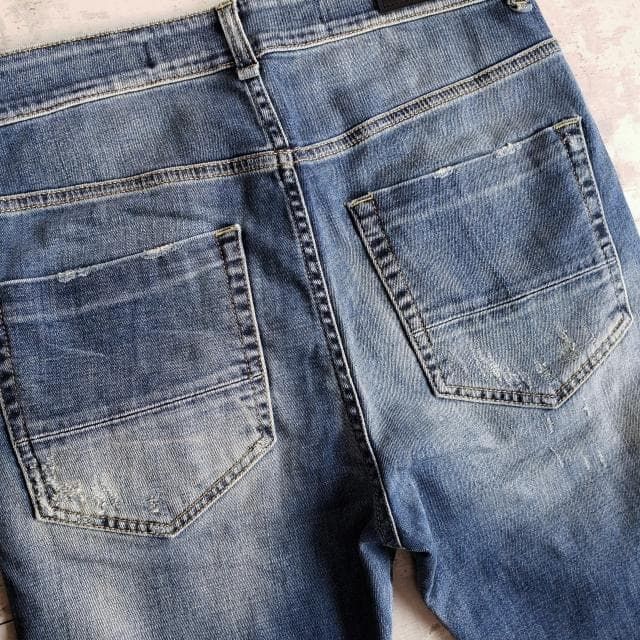 メッサジェリエ ☆ ダメージ加工 デニム パンツ 30 伊製 イタリア製