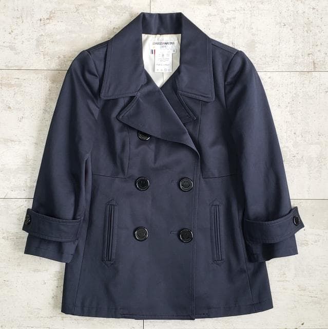 美品 シャルルアナスタス ☆ コットン ショート丈 トレンチコート S