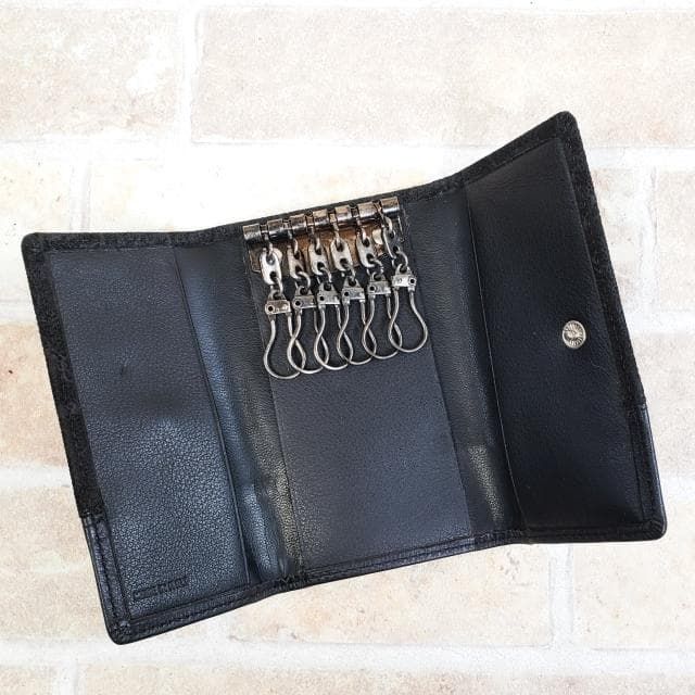 ヴェルサーチ ☆ レザー コンビデザイン キーケース イタリア製