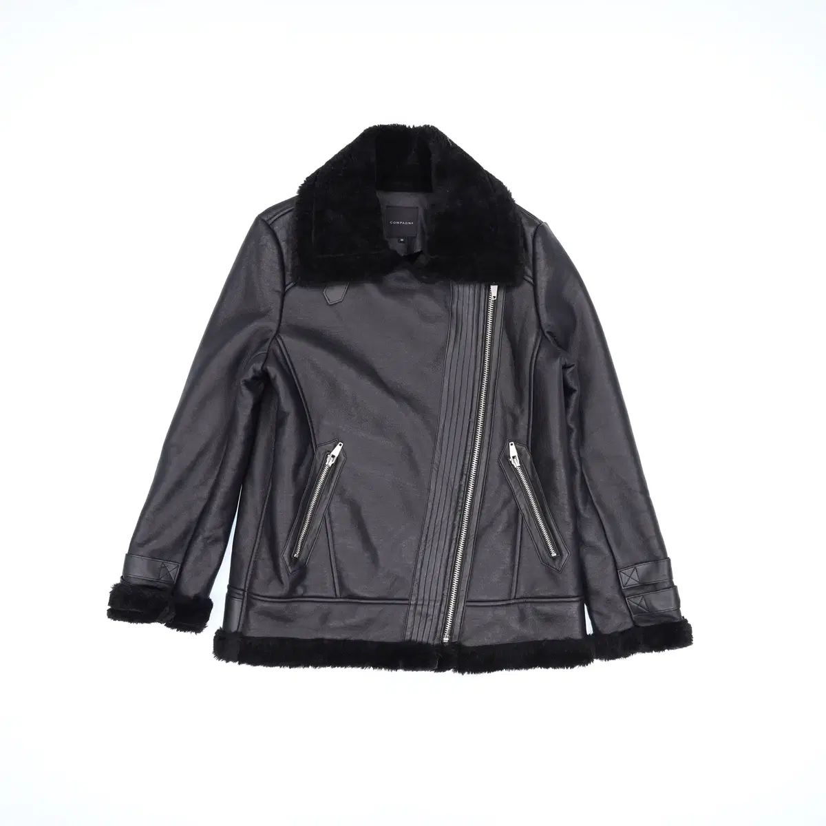 55 COMPAGNA レディース ムートン ライダースジャケット 1202HR