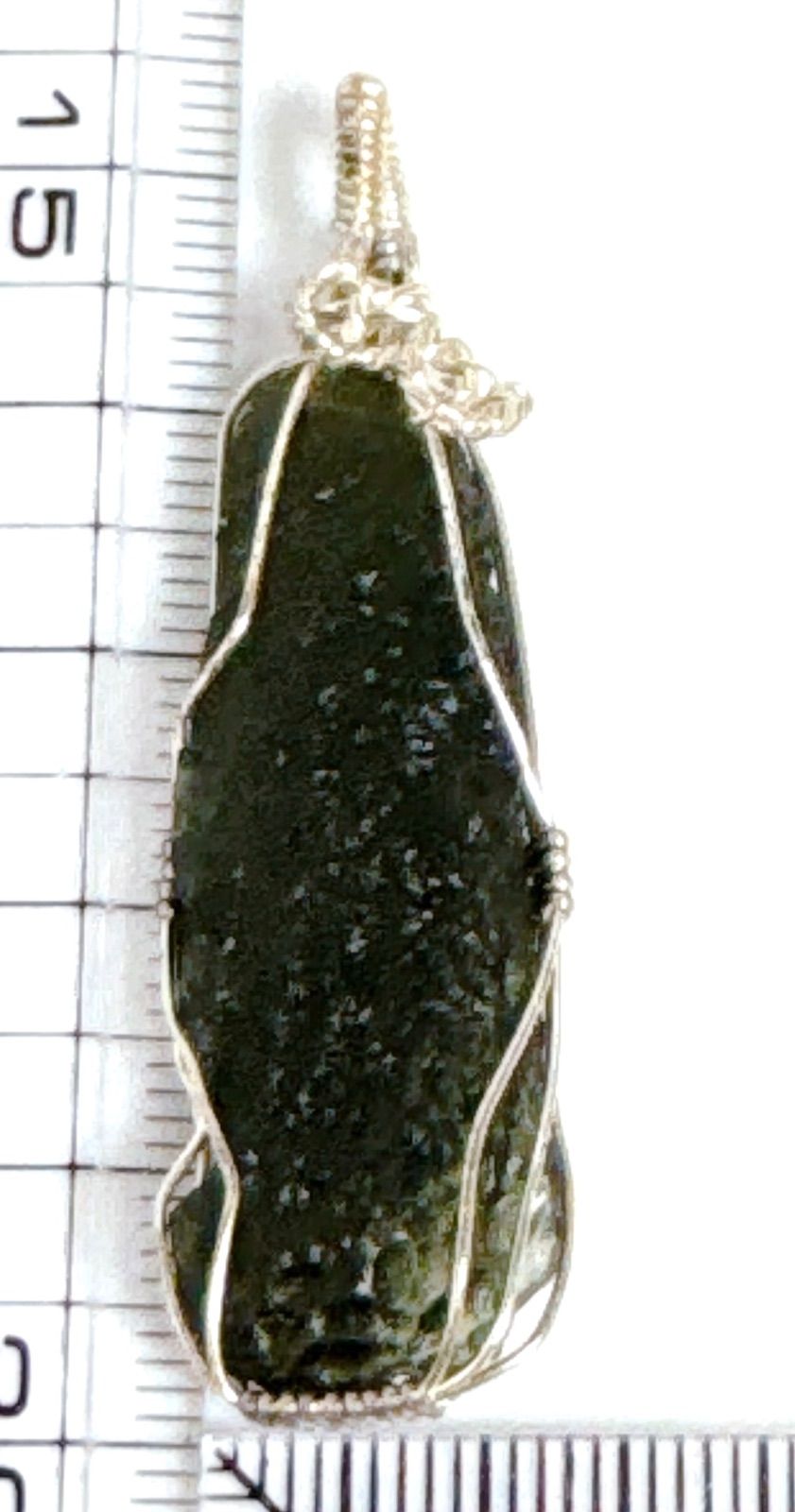 天然モルダバイトワイヤーペンダントNO25-2476 - メルカリ