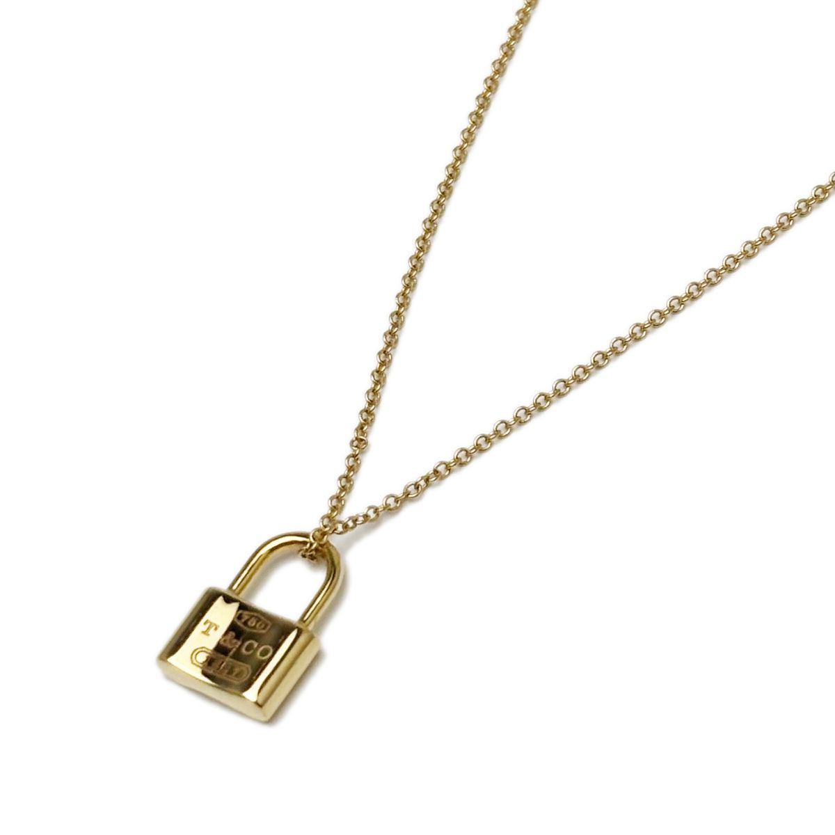 中古】 ティファニー 18K ネックレス カデナ ロック ペンダント 18金 