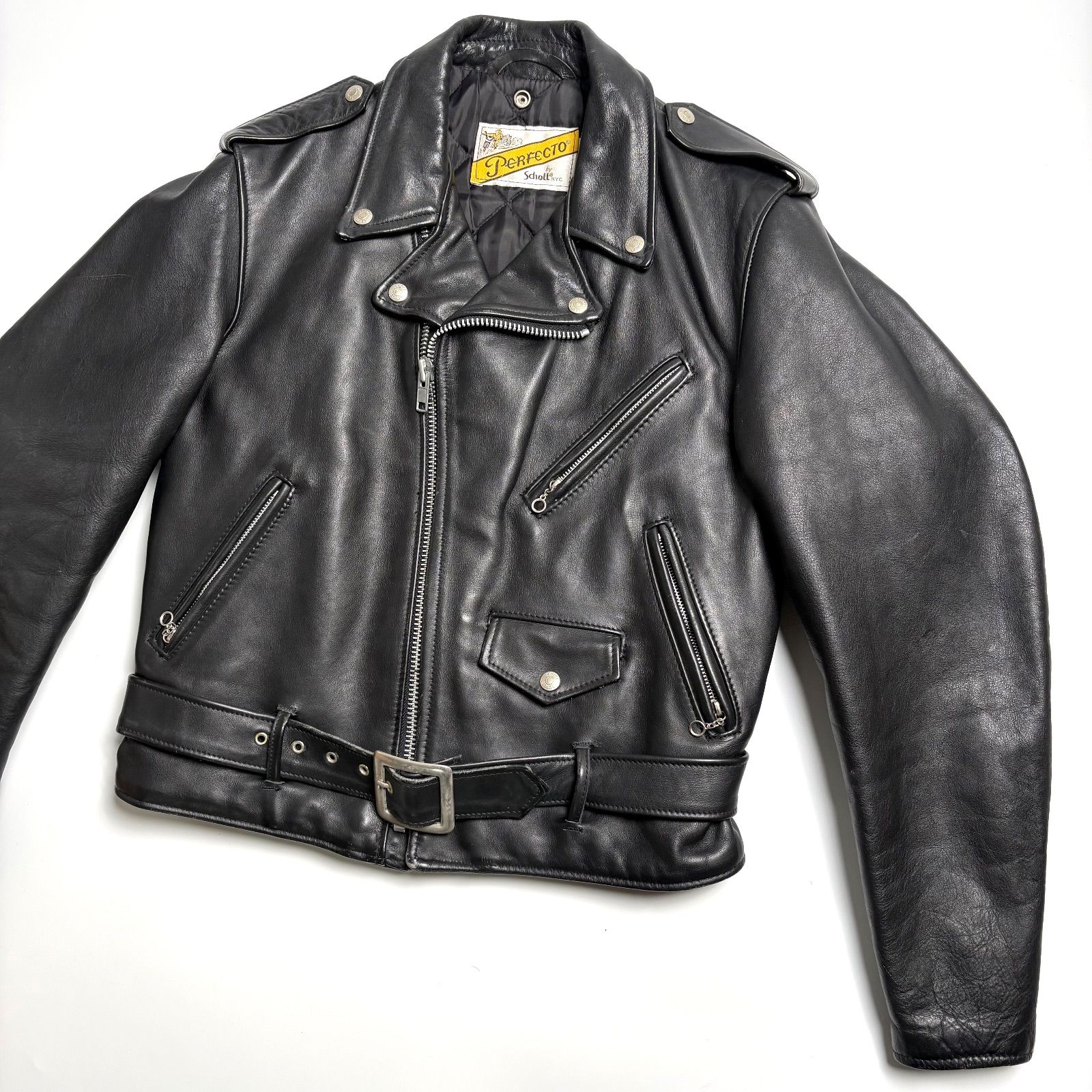 米国製】Schott レザー ライダースジャケット 黒 40 本革 618 - メルカリ