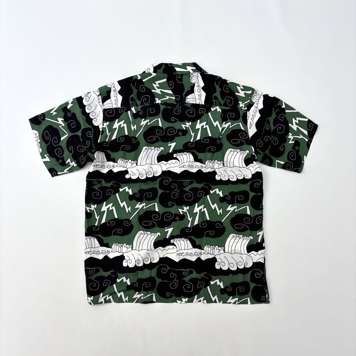 2025 COTTON PAN コットンパン Chank 雲 半袖 レーヨン シャツ SHIRT GREEN グリーン サイズ 2 定価31 900円 712-0040