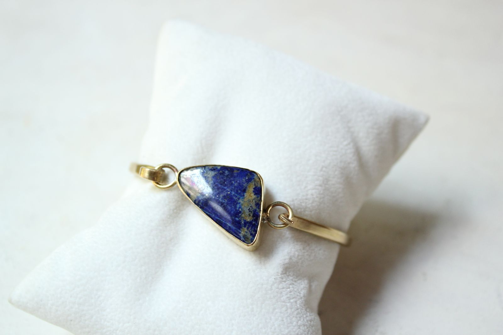 ラピスラズリの真鍮バングル azur