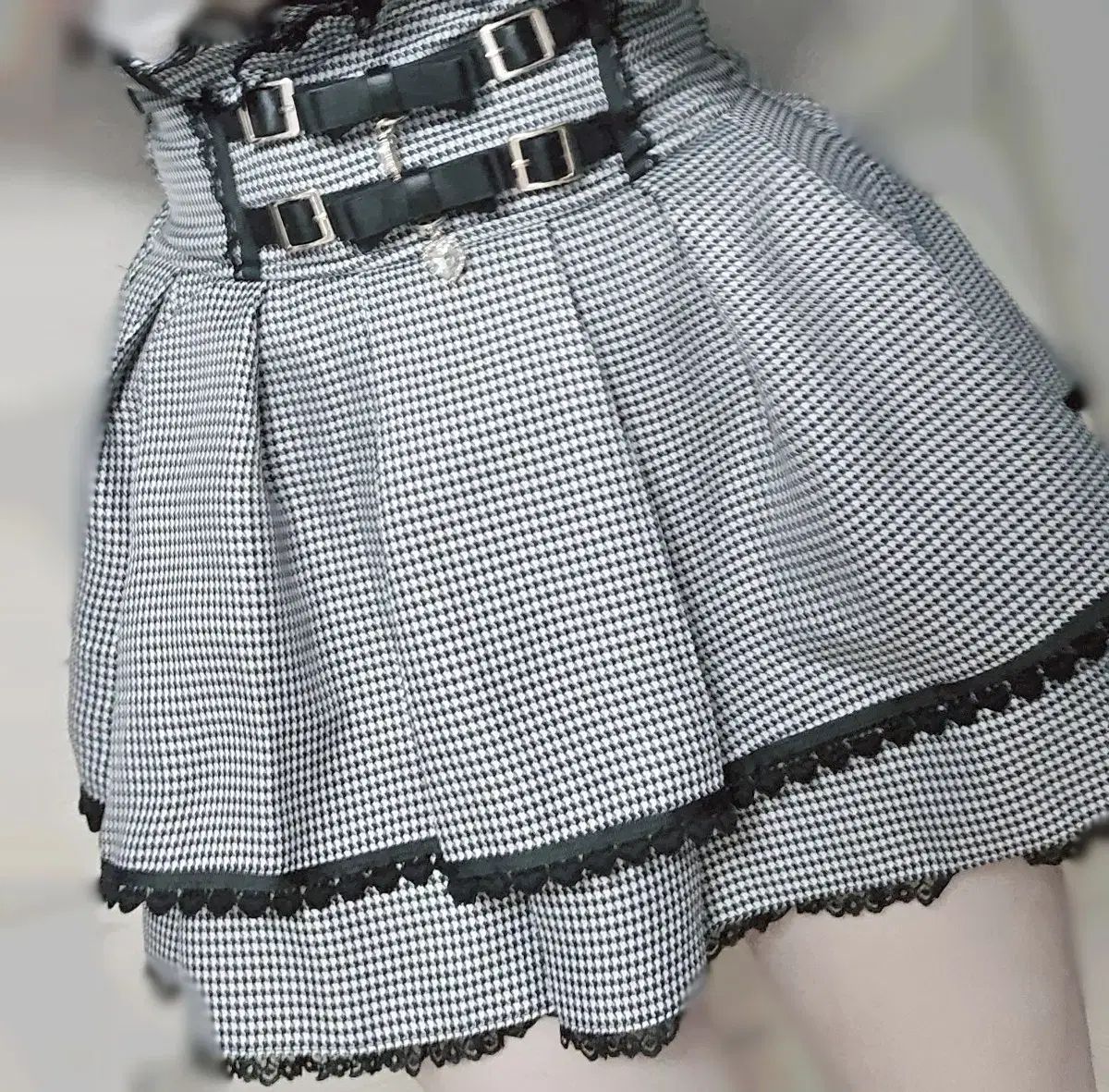 リズリサ 2連ベルトスカート 千鳥