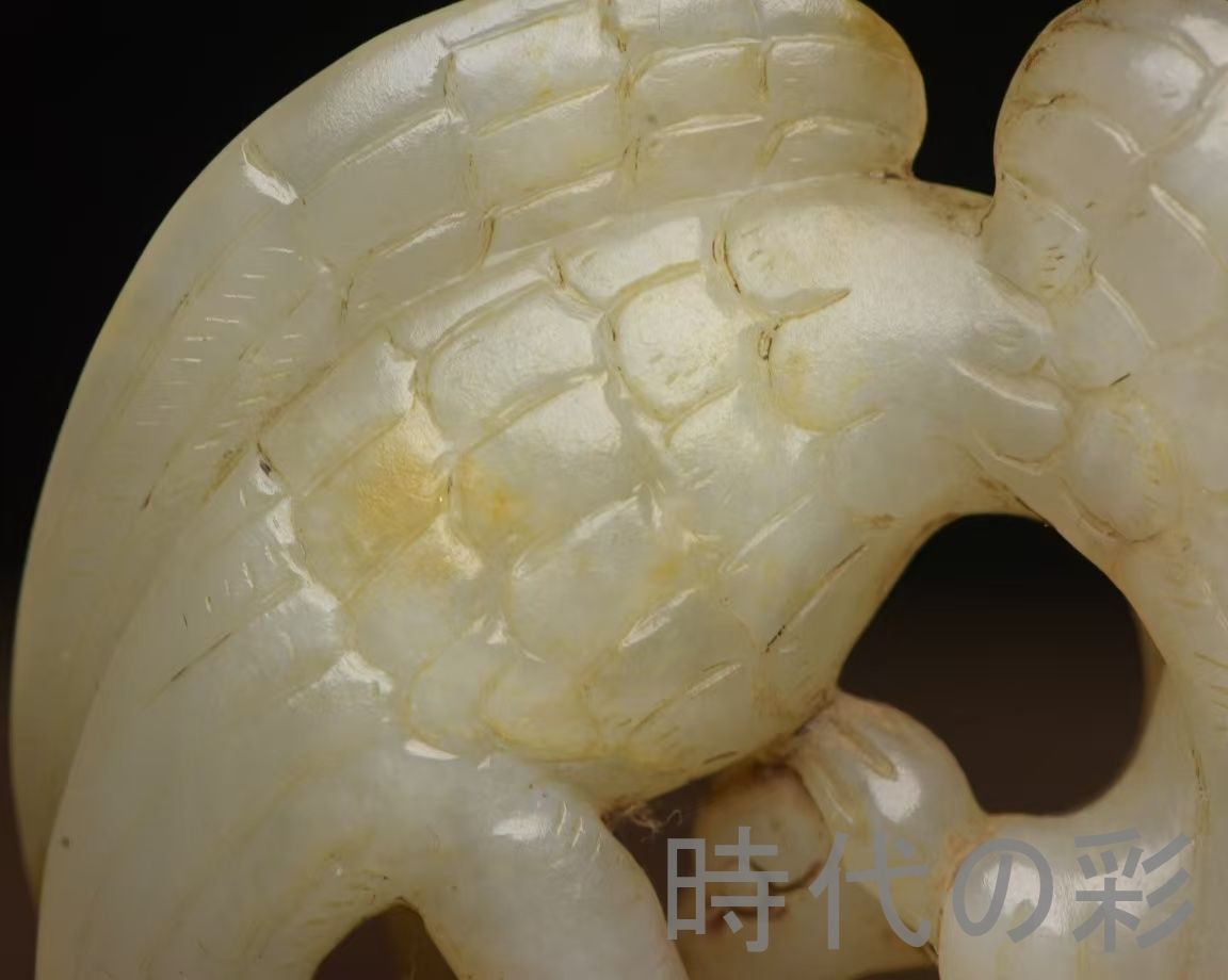 中国古美術『和田玉 彫刻細工?件 6.6cm』純手作り 原石 根付 時代物