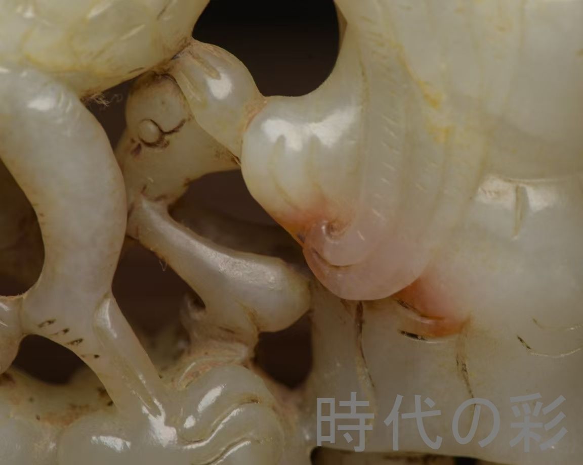 中国古美術 根付　天然白玉蝶形珮　本玉　　；H-6-0 中国古美術 根付 天然白玉蝶形珮 本玉 ；H-6-0 中国古美術 根付 天然