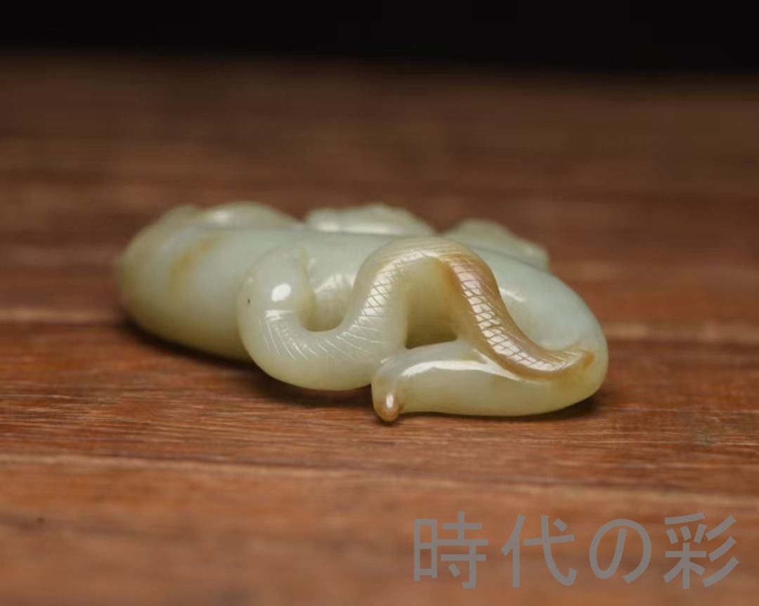 中国古美術『和田玉 貴人佩 7.1cm』純手作り 原石 根付 時代物 白玉