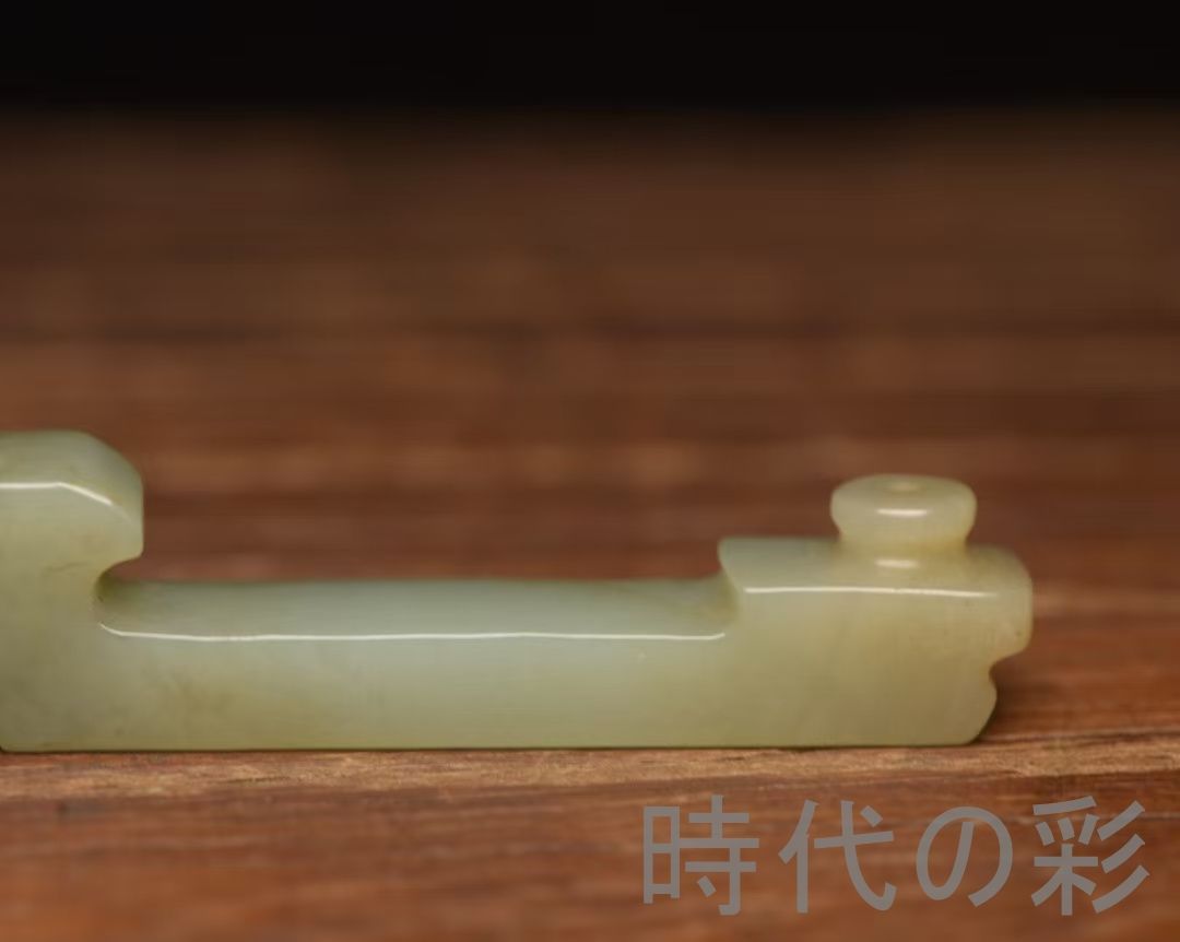 中国古美術『和田玉 香插 8.1cm』純手作り 原石 根付 時代物 白玉 和田