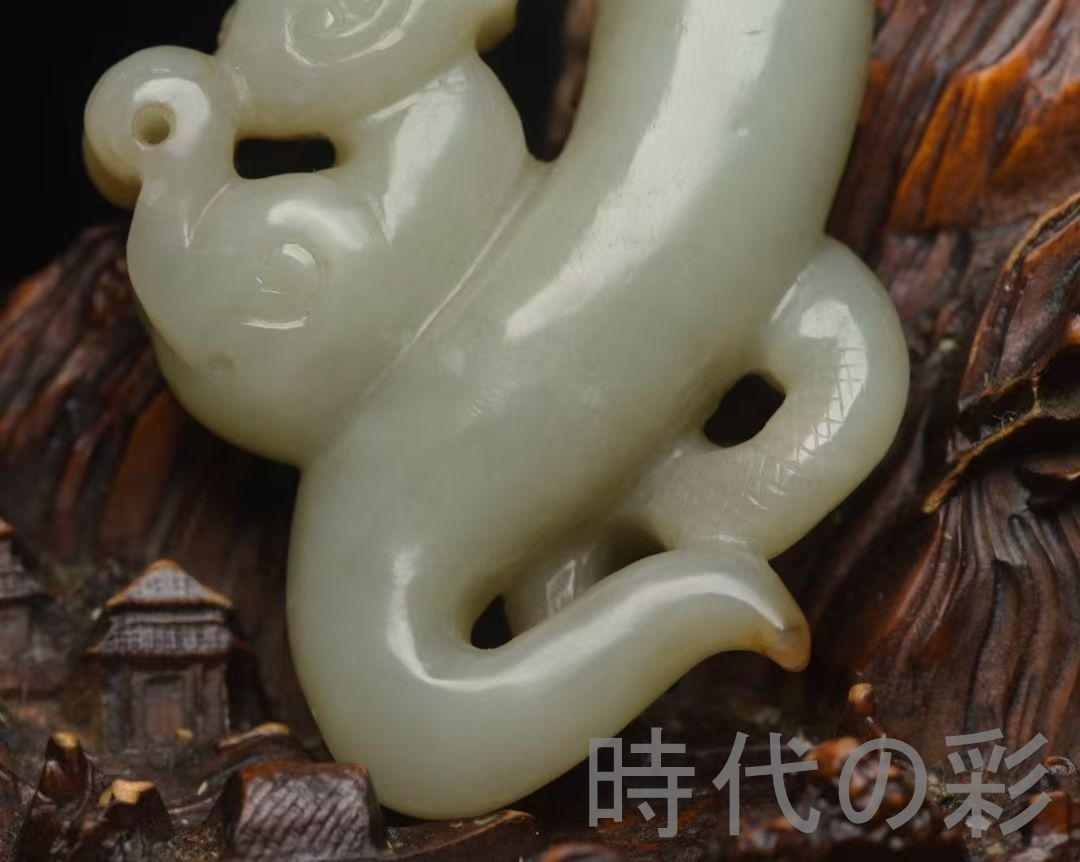 中国古美術『和田玉 貴人佩 7.1cm』純手作り 原石 根付 時代物 白玉