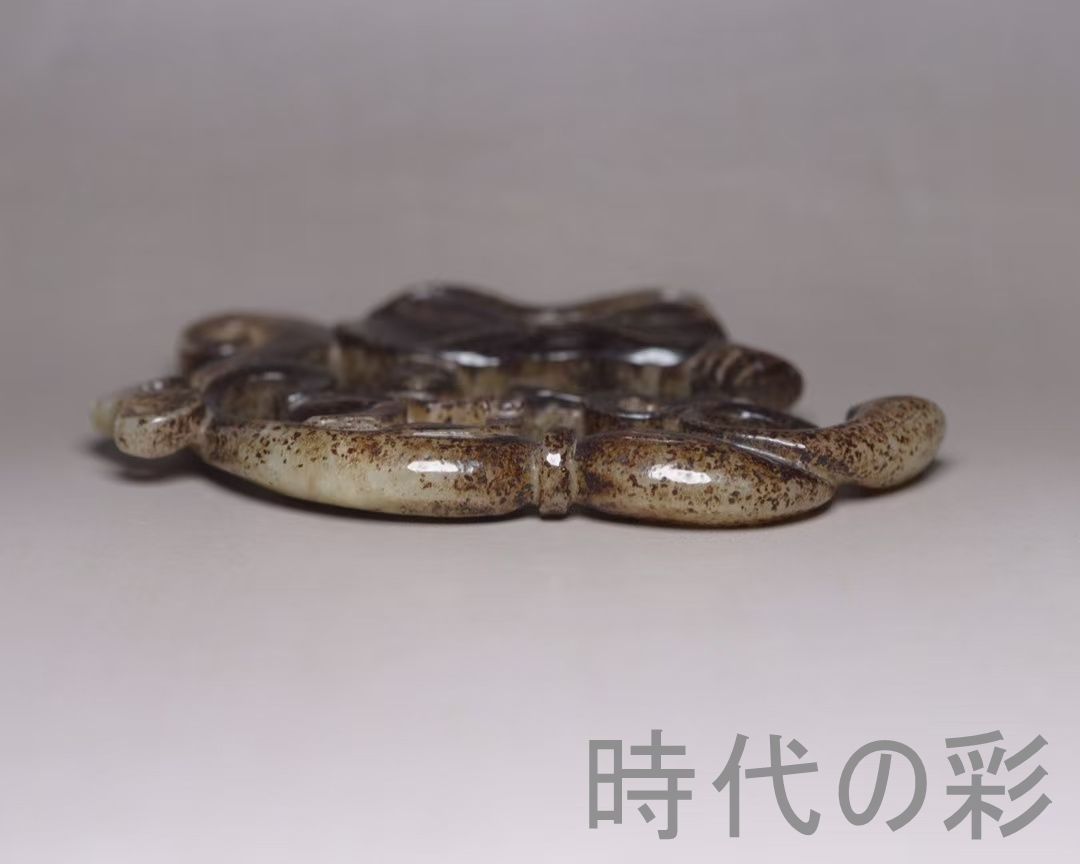 中国古美術『和田玉 持蓮童子 11cm』純手作り 原石 根付 時代物 白玉