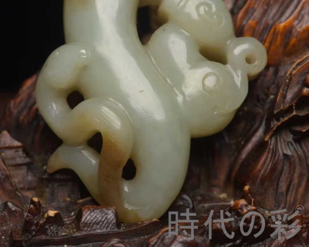 中国古美術『和田玉 貴人佩 7.1cm』純手作り 原石 根付 時代物 白玉