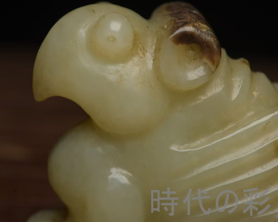中国古美術『和田玉 玉佩 6.3cm』純手作り 原石 根付 時代物 白玉 和田