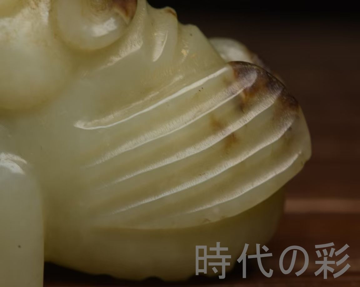 中国古美術『和田玉 玉佩 6.3cm』純手作り 原石 根付 時代物 白玉 和田