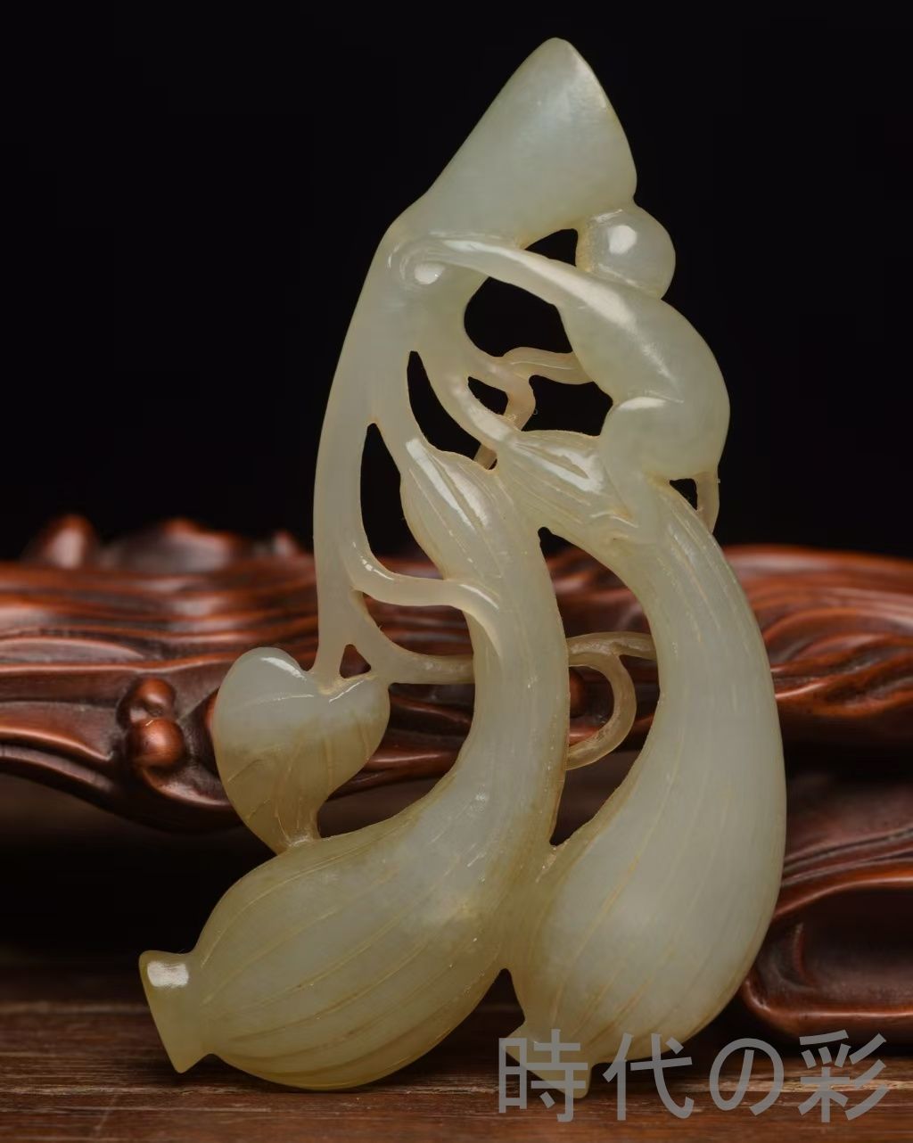 中国古美術『和田玉 靈猴献福 9.0cm』純手作り 原石 根付 時代物 白玉