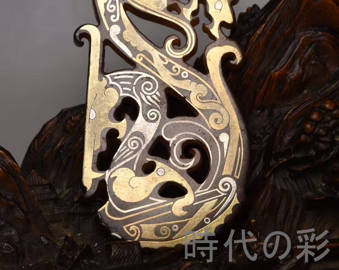 中国古美術『和田玉 描金龍牌 8.8cm』純手作り 原石 根付 時代物 白玉