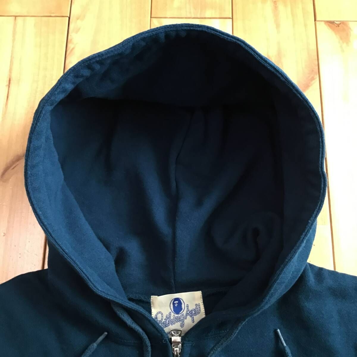 ごま‼️エイプ❌チャンピオンコラボ ネイビー パーカー Mサイズ USA製