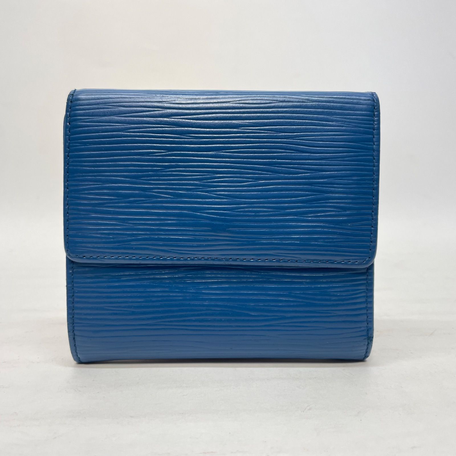 2683 LOUIS VUITTON ルイヴィトン エピ ブルー 三つ折り財布 エリーズ