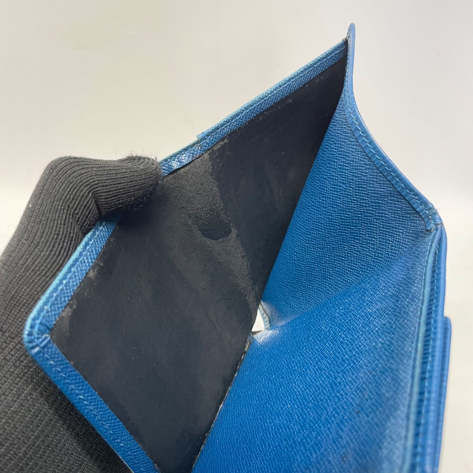 2683 LOUIS VUITTON ルイヴィトン エピ ブルー 三つ折り財布 エリーズ