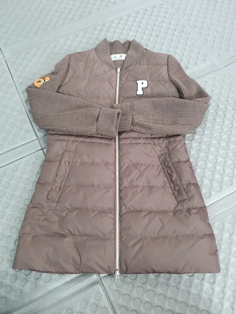 JDX スポーツニット ダウン ベスト ブラウン